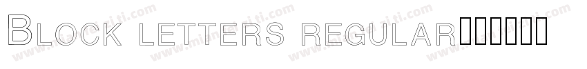Block letters regular字体转换